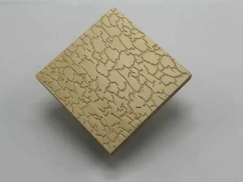 Scorched embossed coaster sample