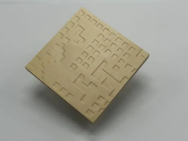 Matrix embossed coaster sample
